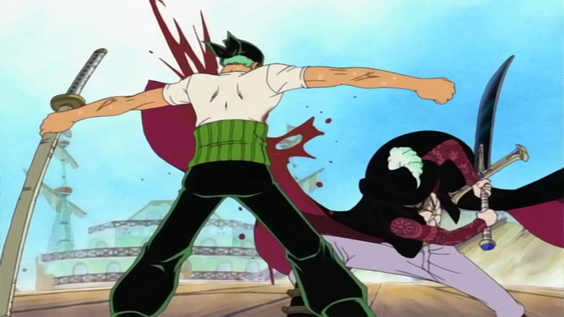 Zoro vs Mihawk One Piece
